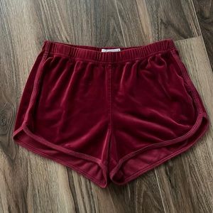 Hollister Red Velvet Booty Shorts